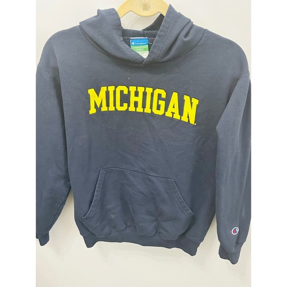 Champion University of Michigan Hoodie Sweatshirt Pullover Eco Fleece Youth L - Picture 5 of 5